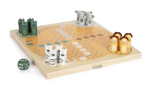 small foot Ludo "Safari", wood, travel game for 4 players, parlour game for kids aged 3+ years old, 12642 - Image 2