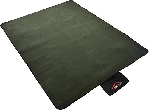 normani Outdoor Campingdecke Fleece mit Tragegriff wasserdicht isoliert Farbe Oliv