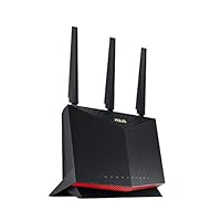 ASUS RT-AX86U Router Estendibile Gaming, AX5700 Dual Band WiFi 6, WiFi 6 802.11ax, Mobile Game Mode, AiProtection, Mesh WiF, 2.5G Port, Gaming Port, Adaptive QoS, Port Forwarding
