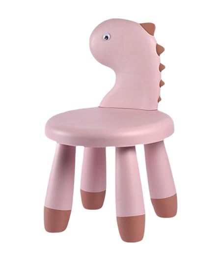 Detachable Kids Plastic Chair with Dinosaur Design Backrest | Easy-to-Assemble Toddler Chair for Boys & Girls | Strong, Lightweight Baby Chair for Home & Play School (Pink)-image-28
