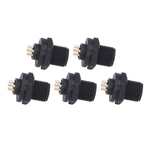 4 Pin Panel Back Mount Connector, Threaded Panel Back Mount Socket, IP67, Flame Retardant, for Outdoor Power Tools, Ships, Cableoradapter
