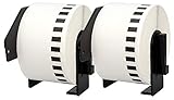 Compatibile con Brother P-Touch QL-500, QL-500A, QL-500BS, QL-500BW, QL-550, QL-560, QL-560VP, QL-560YX, QL-570, QL-580, QL-580N, QL-650TD, QL-700, QL-710W, QL-720NW, QL-800, QL-810W, QL-820NWB, QL-1050, QL-1050N, QL-1060N, QL-1100, QL-1110NWB
