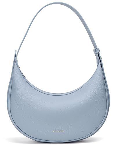 BOSTANTEN Crescent Shoulder Bag Vegan Leather Purses for Women Trendy Crossbody Clutch Hobo Handbag Adjustable Strap