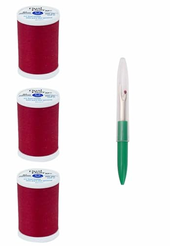 Hilo de costura Coats & Clark 3-Pack 250 yardas Ming Cherry miniatura 1