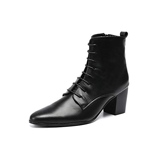 NEW Ankle Boots For Men High Top Men Boots Lace up Office For Show Pure Leather
