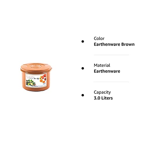 E-Jen Premium Kimchi, Sauerkraut Container Probiotic Fermentation With Inner Vacuum Lid Round (0.8 Gal/ 3L) #TOP7
