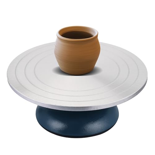 NYXOVA 12 Pottery Banding Wheel Heavy Duty All-Metal Sculpting & Decorating Turntable with Smooth Ball Bearings Non-Slip Rubber Base for Ceramic Art Sculpting Wheel