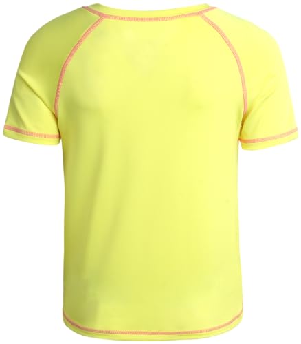 Image of Pink Platinum Girls Swim Shirt - Lightweight Quick Dry Short Sleeve Rash Guard for Girls, Swim Top w /UPF 50+ Sun Protection