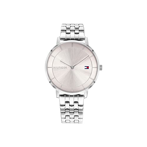 Tommy Hilfiger Analog Quarzuhr für Damen mit Silbernes Edelstahlarmband - 1782283
