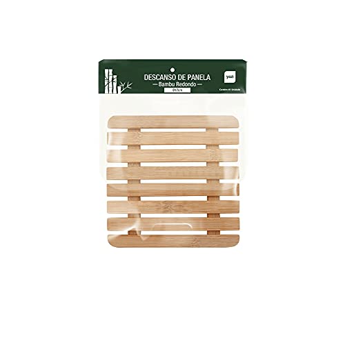 Kit 04 Descanso de Panela e Travessa Suporte Apoio Quadrado em Bambu 17 cm Mesa Posta Servir