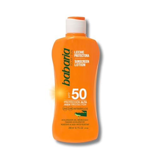 Babaria - Crema Solar 50 Cuerpo Aloe Vera 200 ml | Crema Solar Corporal 50 Alta Protección UVA/UVB e Infrarrojos | Proteccion Solar 50 | Protector Sol