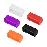 uxcell Correa de reloj, anillos de cierre de repuesto de goma de silicona, soporte de reloj para correa de reloj de 16 mm de ancho, 5 colores, 10 unidades