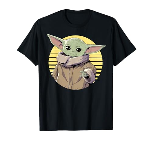 T-shirt Star Wars The Child coton anti-déformation imprimé durable Sunset