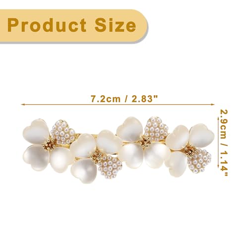 Barretes para cabello con pedrería estilo francés Champagne miniatura 6