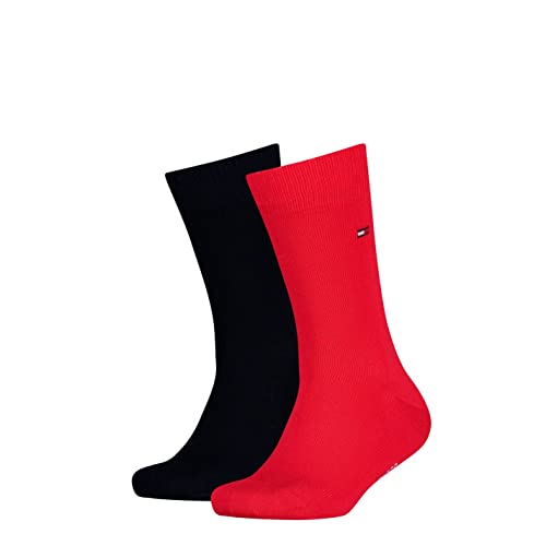 TOMMY HILFIGER Herrensocken Doppelpack rot/dunkelblau Größe 43-46 – Ansicht 1