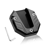 OUDQFCJ Motorradseitenständer Verlängerungsplatte Universal Motorradständer Polsterung Platte (Schwarz)