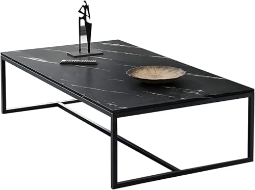 Recopilación de Mesas de centro Top 5. 48 UNKKS Mesa de Centro para Sala, Mesa Central Simple Y Moderna para Sala de Estar, Oficina en Casa, Fácil Montaje, Gris Y Negro 120x60x42cm(Negro)