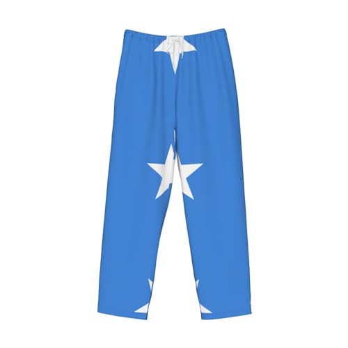 Men's Pajama Pants - Somali flag Print Comfy Lightweight Lounge Pant with Pockets, Warm & Breathable for Home4