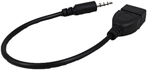 Adaptador USB Hembra a Jack 3.5mm Macho Audio Negro miniatura 2