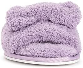 MUK LUKS Kathy Ireland Women's Azalea Toe Bow Slide Slippers,Purple,XL | Image 6