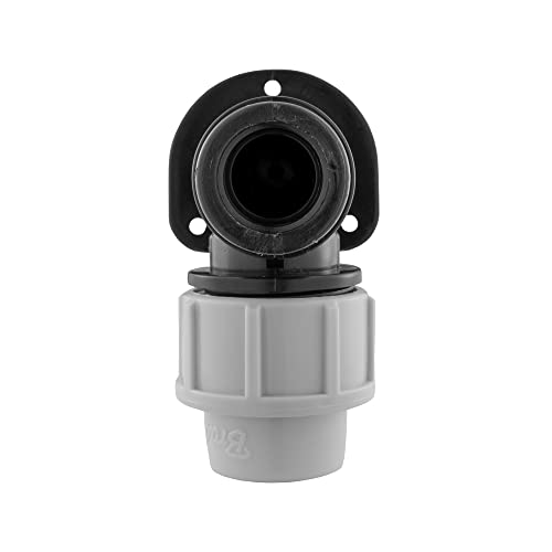 MDPE Compression Wall/Back Plate 20mm or 25mm for use with mdpe Water Supply Hose/Irrigation Pipe,bsp Thread Outlet (25mm-3/4 bspf) - Image 3