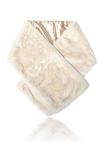 Women's Wedding Faux Fur Shawl Bride Fur Wrap Evening Dresses Faux Stole for Bridal2