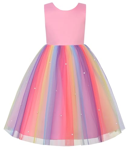 Image of JerrisApparel Flower Girls Dress Wedding Satin Dresses Princess Birthday Party Prom Ball Gown