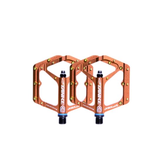 ZQINGQING Pedales Bicicleta Pedales MTB Aleación de Aluminio Pedal de Bicicleta Antideslizante Pedal de Bicicleta Pedal de Bicicleta Pedales(Orange)