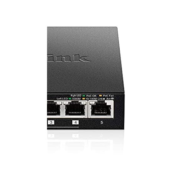 D-Link DGS-1005P/E PoE Gigabit-omkopplare, Svart