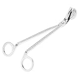 Aramox Dochtschneider-Schere aus Edelstahl, Halbrundes Kerzenschneidewerkzeug für Sichere und Präzise Kerzenpflege, 17,5 cm Langlebiges Wartungszubehör für den Heimgebrauch (Silver)