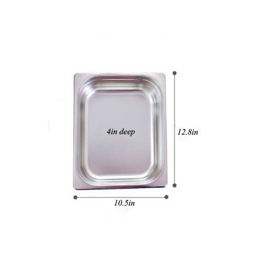 TECHTONGDA Propane Gas Food Soup Warmer Stove Bain Marie Commercial Canteen Buffet Steam Heater with Regulator Valve 12''x8.7''x4'' Pan 5 Pan