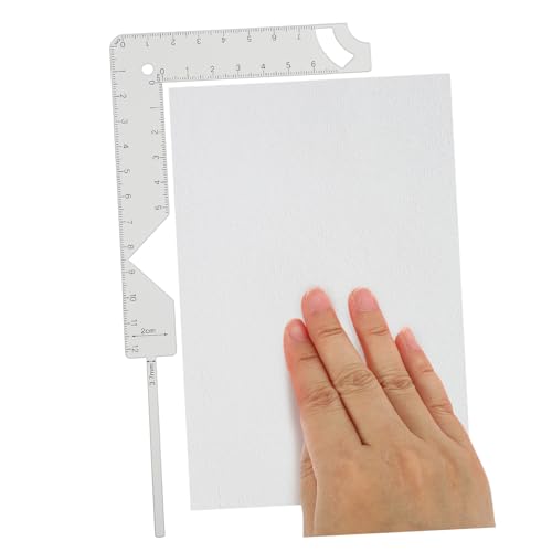 GARIOUANS 属製ブックカバー作成定規 スリッシュ デザイン 精密計測用 ガイドツール アートクラフト対応