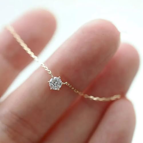 Image of Women's Silver Plated Zirconia Pendant Necklace With Cable Chain, Pendant Necklace, Zircon Pendant, Cubic Zirconia Necklace, Stylish Chain Necklace, Special Gifts, O Chain Necklace(Silver)