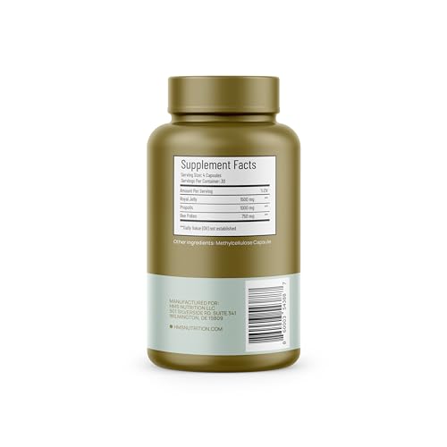 Hms Nutrition HMS-BP Premium Bee Pollen Daily Dietary Supplement - Includes Propolis & Royal Jelly - 3250Mg Non-Gmo, 120 Vegetarian Capsules thumb #2