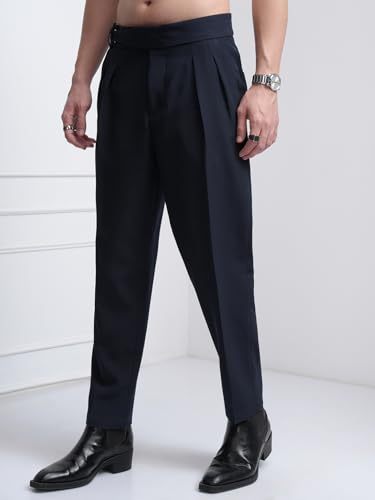 Image of Highlander Men's Gurkha Trouser Pants| High Waist| Carrot Fit| Ankle Length| Stylish Trousers for Men| Men Trousers | Trousers for Man | Pants for Man