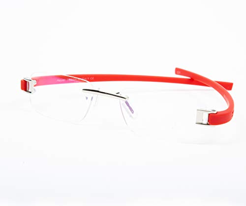Buy RSINC Rimless frame/eyeglass/Spectacle, Optical, Prescription, For Men And Women, Modern, Unisex, Business, Collage, Fashion, School, Ladies, Sports, Tag Silver Red 5069 51-18-140 Tag A1 at Amazon.in - Image 5