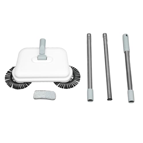 Barredora Manual 2 en 1, Uso en seco y húmedo, fregona de Barrido Manual silenciosa giratoria de 360 ​​Grados para Suelo de baldosas de Madera
