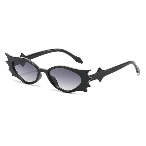 bullabulling New Cat Eye For Women Modern Retro Style Shades Fashion Decorative Women's sunglasses Bat sunglasses Y2K Party Glasses ﻿ (gray)