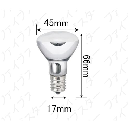 【白熱電球】ミニレフ電球 40W 口金E17 R45E17-100V40W アルミニウム真空蒸着・ホワイト （ミニレフ球 ミニレフ電球） (６個) [2]