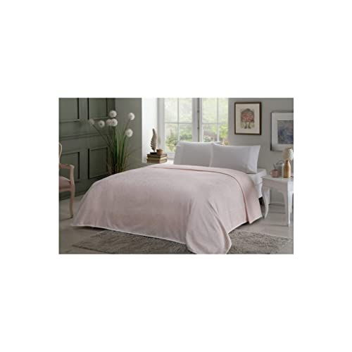 Couvre-lit été jacquard Vera saumon anti-transpiration Taç - 2