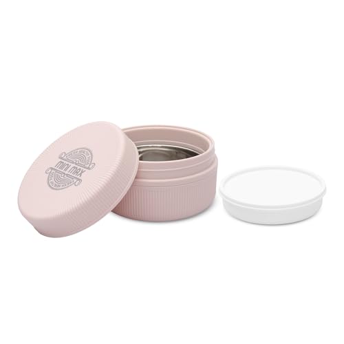 Image of JAYPEE Mini Max Lunch Box for School, Office, Ideal for Snacks and Meal, Keeps Food Hot & Fresh Insulated Stainless Steel Inner with Plastic Dish Inside for Office, College and Picnic, Pink, 830 ml