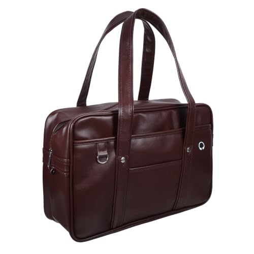 Bolsa para ordenador portátil unisex de PU impermeable con bolsillos múltiples