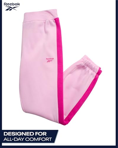 Sweat à capuche actif et pantalon Reebok ensemble rose résistant fille - 5