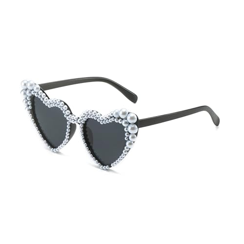 Lunettes de soleil cœur strass perles cadeau invité EVJF tendance - 2