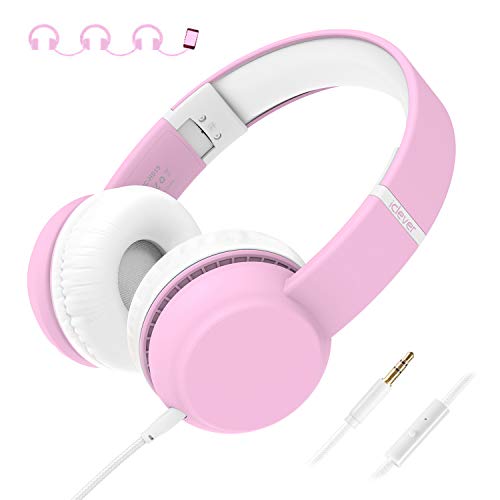 iClever HS15 Kids Headphones - Wired Headphones for Kids, Stereo Sound, Adjustable Metal