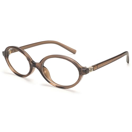 Image of Dollger Oval Blue Light Glasses for Women Men Fashion Retro 90s Small Frame Computer Glasses