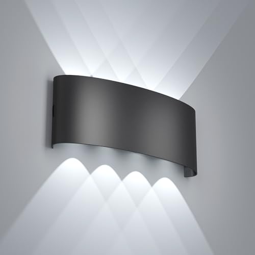 Voltix Applique da Parete LED 24W 2400LM Lampada da Parete Impermeabile per Interni ed Esterni – Lampade da Parete per Interni per Camera da Letto, Soggiorno (Bianco Freddo – 6500K-N, 24W)