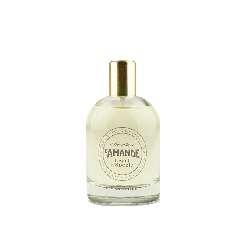 L'AMANDE - Moderner und sinnlicher Damenduft mit Salbei, Kardamom und Zeder, Eau De Parfum mit holzigen und zitrigen Noten, Geschenkideen für Damen, Geburtstag, Damendüfte, 100 ml, hergestellt in