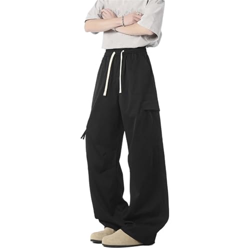 Men's Pants Workwear Ice Silk Lightweight Loose Retro Couple Style Summer Casual Long Pants for Men2