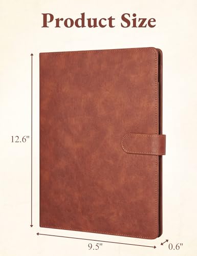 Image of Mymazn Padfolio, Portfolio Folder, Legal Pad Holder, Letter-Size Notepad | Faux Leather Binder, Document Organizer, Business Card Holder for Professional Resume & Interview, Men & Women